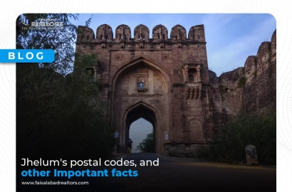 Jhelum's postal codes, and other Important facts